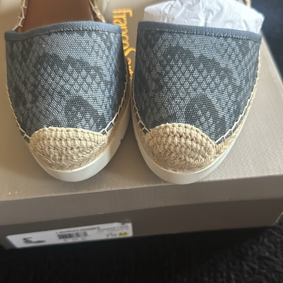 🆕Women Franco Sarto Denim Espadrille Wedge Sandals Size 7.5 - Picture 8 of 12